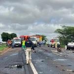 Acidente entre caminhão bitrem e Fiat Strada deixa um morto na BR-452, em Goiás